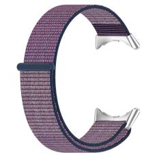  Google Pixel Watch / Watch 2 Nylon Loop Armband Bl&aring;/Lila - Teknikhallen.se