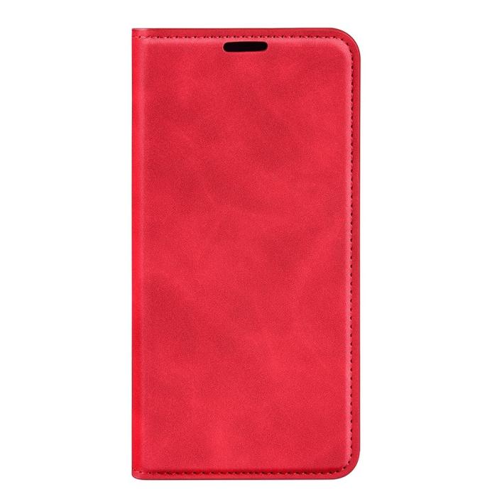 Bild 5,  Samsung Galaxy S23 Plus Flip Fodral Skin Touch Röd - Teknikhallen.se