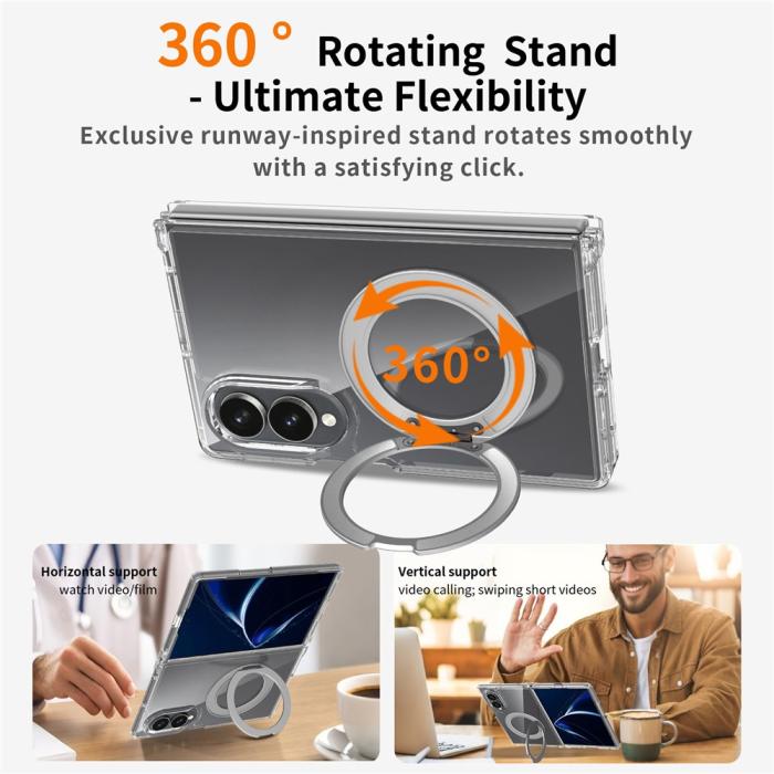 Bild 4,  Samsung Galaxy Z Fold 8 Skal MagSafe TPU Transparent - Teknikhallen.se