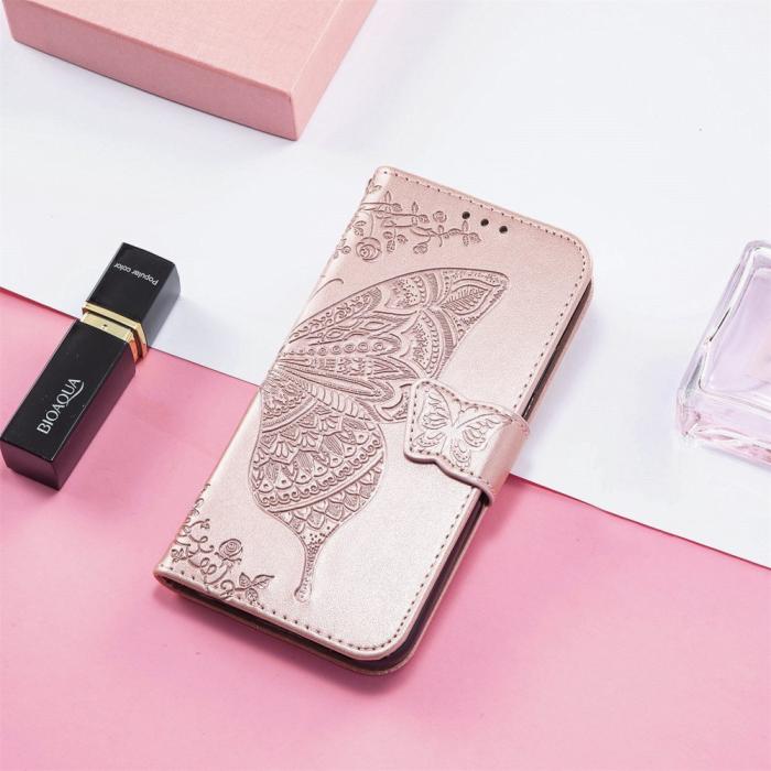 Bild 5,  iPhone 17e / 16e Fodral Med Fjäril Tryck Roséguld - Teknikhallen.se