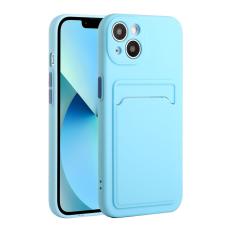  iPhone 13 Skal Med Kortfack Ljus Bl&aring; - Teknikhallen.se