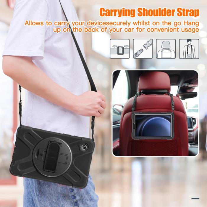 Bild 5,  Samsung Galaxy Tab A9 Skal 360 Rotation Shockproof Med Rem - Teknikhallen.se