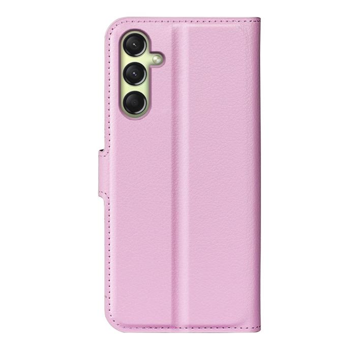 Bild 6,  Samsung Galaxy A16 Fodral Litchi Läder Ljus Rosa - Teknikhallen.se