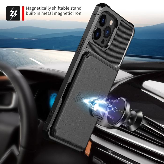 Bild 5,  iPhone 14 Pro Skal Med Plånboksfunktion Svart - Teknikhallen.se