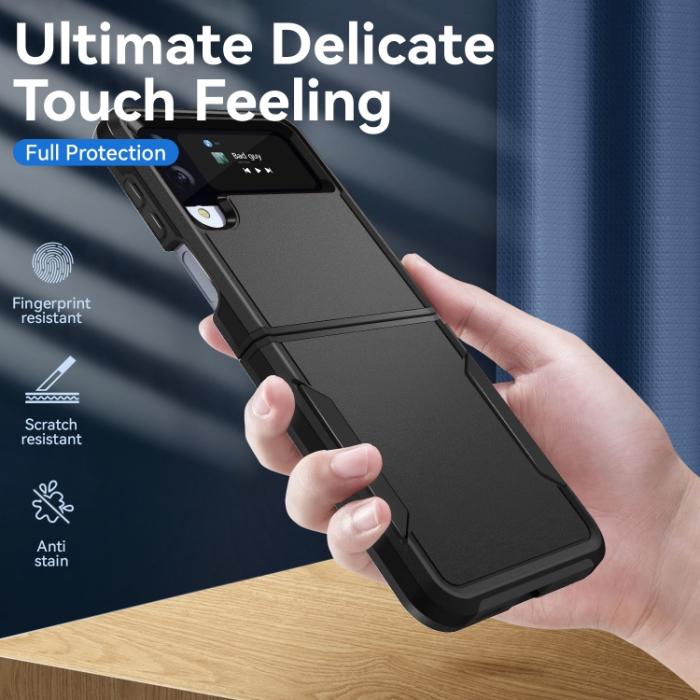 Bild 3,  Samsung Galaxy Z Flip 4 Skal Heavy Armor Hybrid Svart - Teknikhallen.se