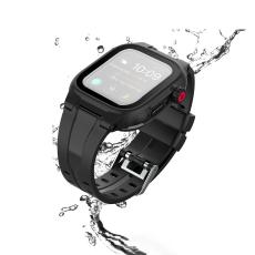 ShellBox ShellBox Armband Apple Watch 44 mm Vattent&auml;tt Skal Svart - Teknikhallen.se