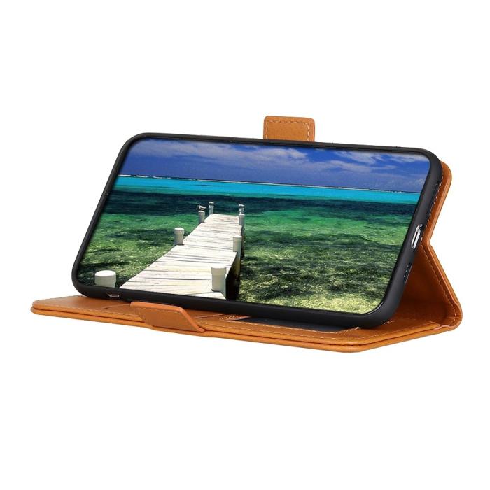 Bild 2,  Samsung Galaxy Xcover 7 Fodral Läder Ljus Brun - Teknikhallen.se