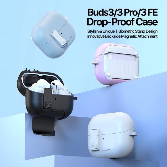 Bild 3, DUX DUCIS DUX DUCIS Galaxy Buds 3 / 3 Pro / 3 FE Skal Secq Series Svart - Teknikhallen.se