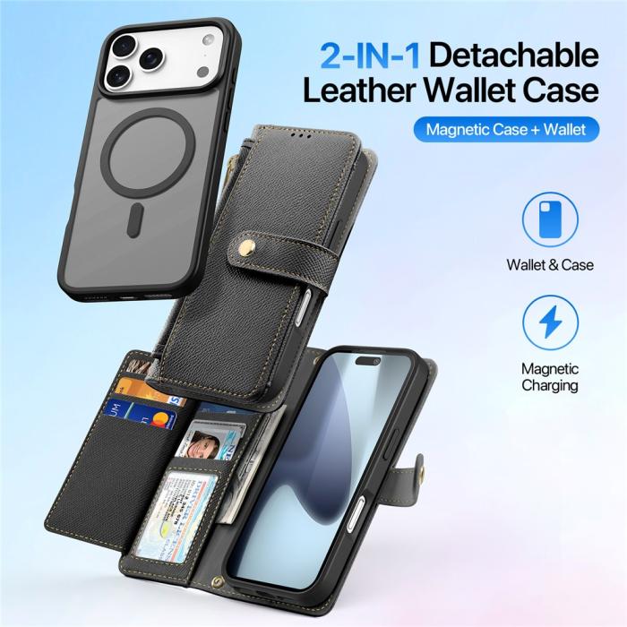 Bild 3, DUX DUCIS DUX DUCIS iPhone 17 Pro Max 2in1 Magnet Fodral Lawa Series Svart - Teknikhallen.se