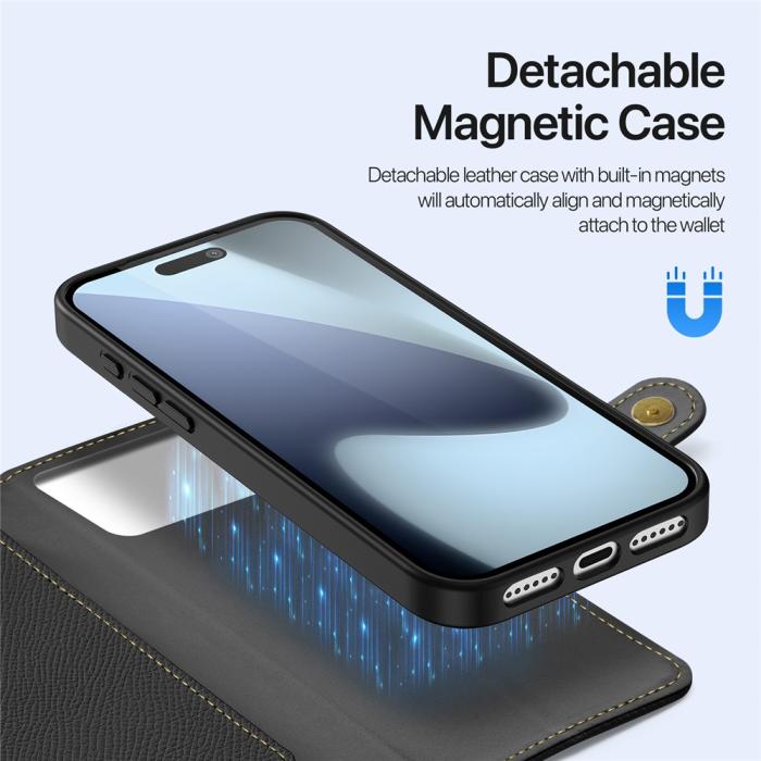 Bild 5, DUX DUCIS DUX DUCIS iPhone 17 Pro Max 2in1 Magnet Fodral Lawa Series Svart - Teknikhallen.se
