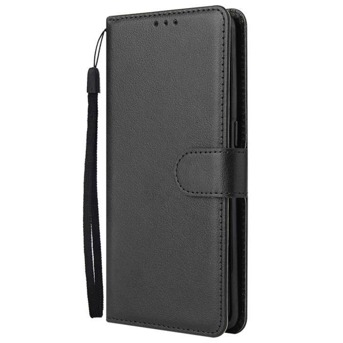 Bild 5,  Samsung Galaxy A04s / A13 4G/5G Fodral Solid Läder Svart - Teknikhallen.se