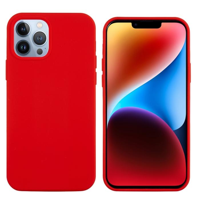 Bild 2,  iPhone 15 Pro Skal Silikon Röd - Teknikhallen.se