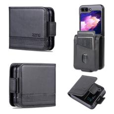 AZNS AZNS Galaxy Z Flip 5 Fodral L&auml;der Svart - Teknikhallen.se
