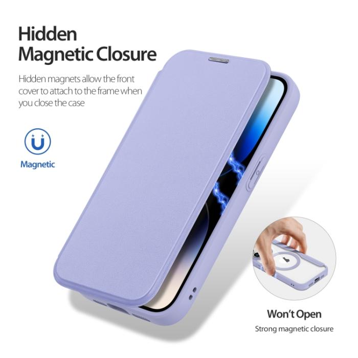 Bild 2, DUX DUCIS DUX DUCIS iPhone 15 Pro Fodral MagSafe Skin X Pro Lila - Teknikhallen.se