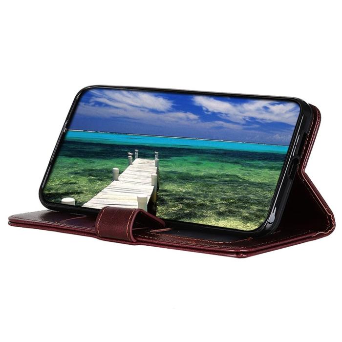 Bild 3,  Xiaomi Redmi 10 5G Fodral Crazy Horse Brun - Teknikhallen.se
