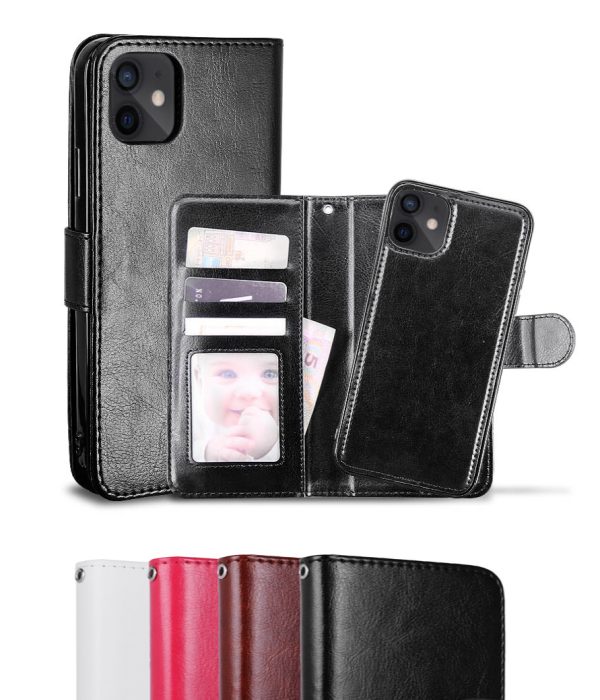 Bild 1,  iPhone 12 Mini - Fodral / Magnet Skal 2in1 - Vit - Teknikhallen.se