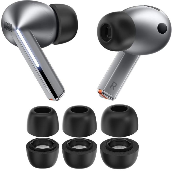 Bild 2, Tech-Protect Tech-Protect Galaxy Buds 3 Pro 3-PACK Öronpluggar Grå - Teknikhallen.se