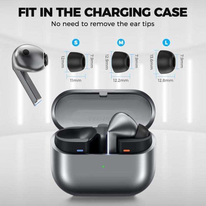 Bild 3, Tech-Protect Tech-Protect Galaxy Buds 3 Pro 3-PACK Öronpluggar Grå - Teknikhallen.se