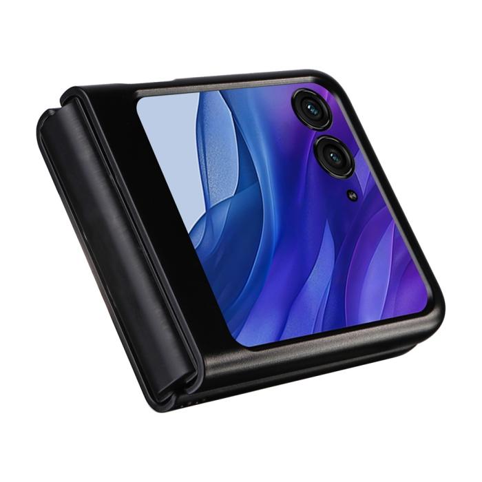 Bild 4,  Motorola Razr 60 / 50 5G Skal Litchi Textur Svart - Teknikhallen.se
