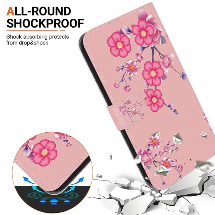 Bild 3,  Samsung Galaxy A27 5G Fodral Läder Blommor Rosa - Teknikhallen.se
