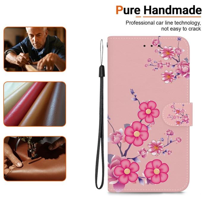 Bild 5,  Samsung Galaxy A27 5G Fodral Läder Blommor Rosa - Teknikhallen.se
