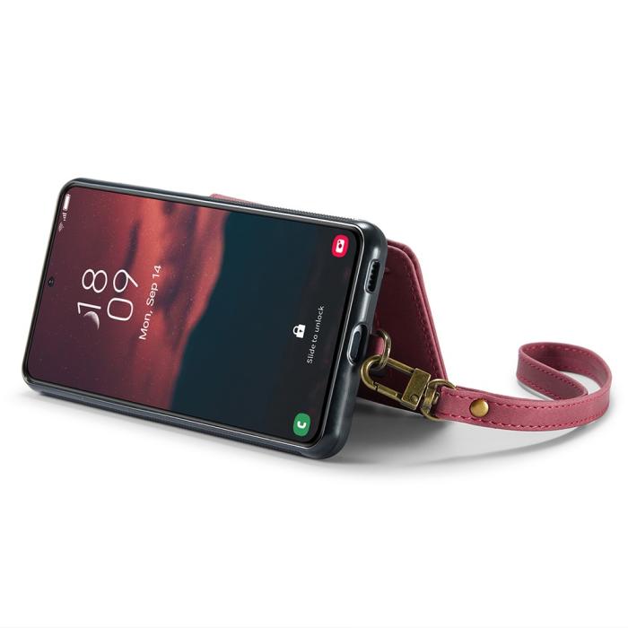 Bild 3, CASEME CASEME Galaxy S23 Plus Skal Med Magnetisk Plånbok Vinröd - Teknikhallen.se