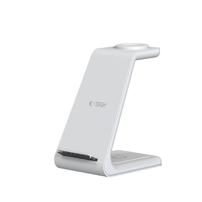 Bild 3, Tech-Protect Tech-Protect 15W Qi 3in1 Trådlös Laddare Apple Vit - Teknikhallen.se