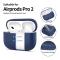 Tech-Protect Tech-Protect AirPods Pro 1/2 Skal Silikon Navy Blue - Teknikhallen.se