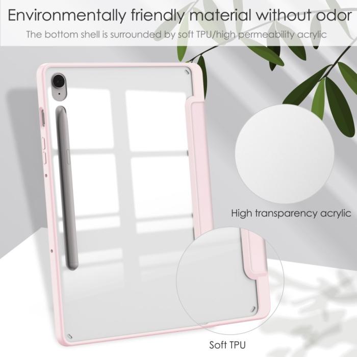 Bild 6,  Galaxy Tab S9 FE Fodral Hybrid Pennhållare Rosa - Teknikhallen.se