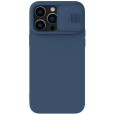 NILLKIN NILLKIN iPhone 14 Pro Skal MagSafe CamShield Silky Liquid Bl&aring; - Teknikhallen.se