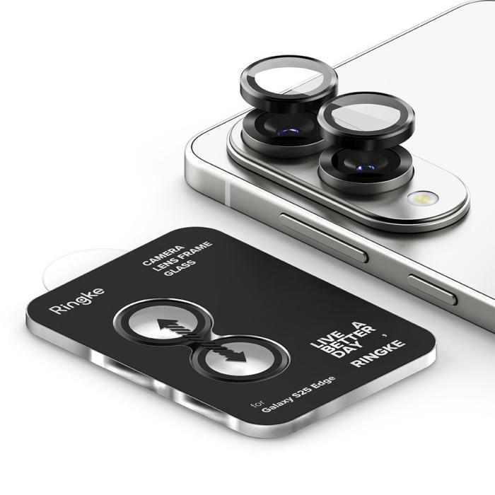 Bild 4, Ringke Ringke Samsung Galaxy S25 Edge Linsskydd Härdat Glas Svart - Teknikhallen.se