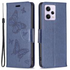  Xiaomi Redmi Note 12 Pro 5G Fodral Med Fj&auml;ril Tryck Bl&aring; - Teknikhallen.se