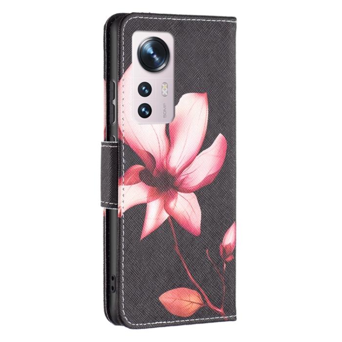 Bild 3,  Xiaomi 12 Fodral Med Tryck Rosa Blomma - Teknikhallen.se