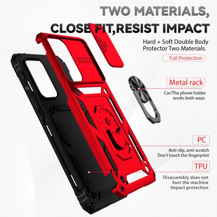 Bild 4,  Samsung Galaxy A33 5G Skal Ring CamShield Röd - Teknikhallen.se