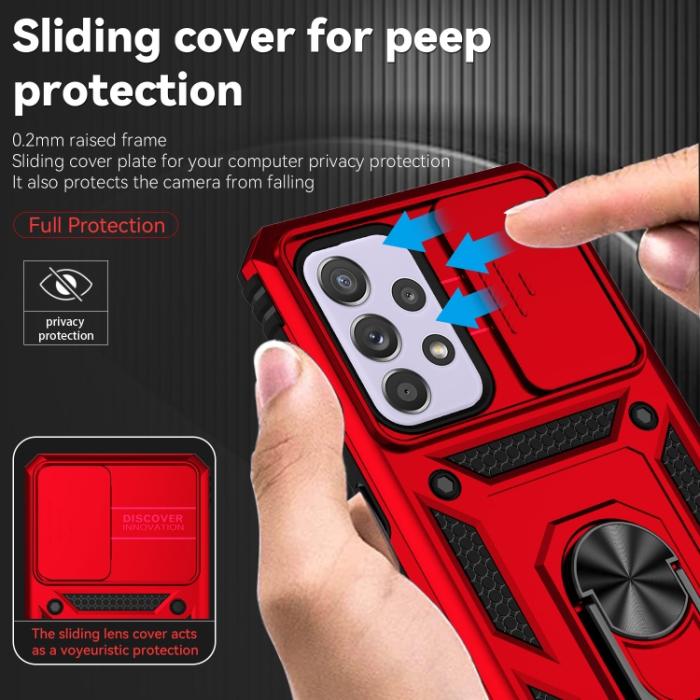 Bild 6,  Samsung Galaxy A33 5G Skal Ring CamShield Röd - Teknikhallen.se