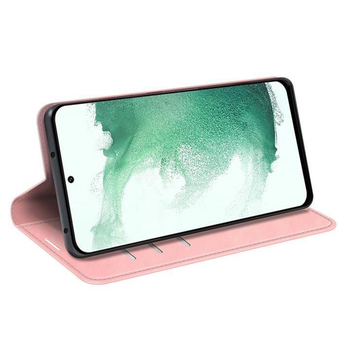 Bild 3,  Samsung Galaxy S23 Plus Flip Fodral Skin Touch Ljus Rosa - Teknikhallen.se