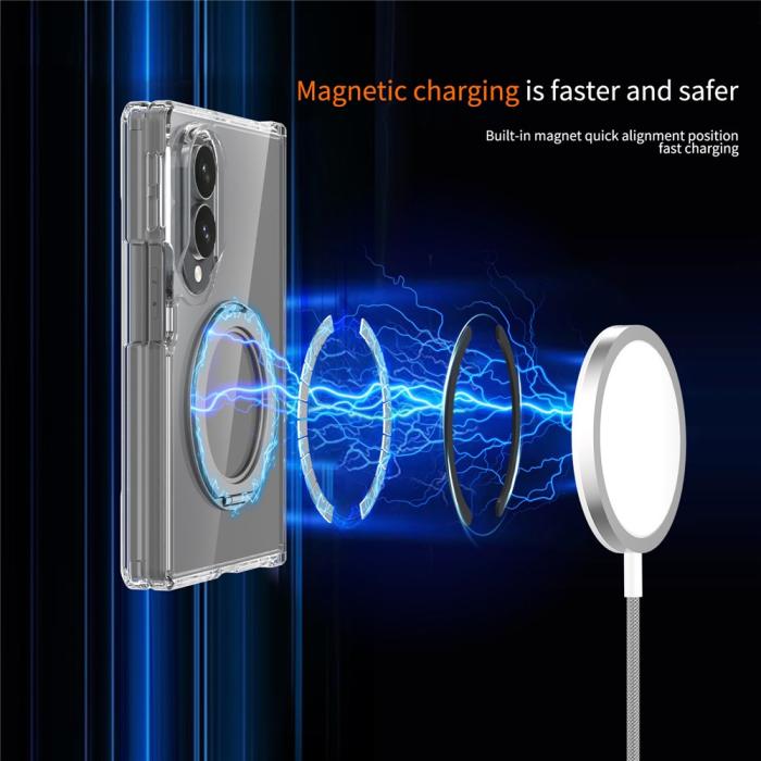 Bild 6,  Samsung Galaxy Z Fold 8 Skal MagSafe TPU Transparent - Teknikhallen.se