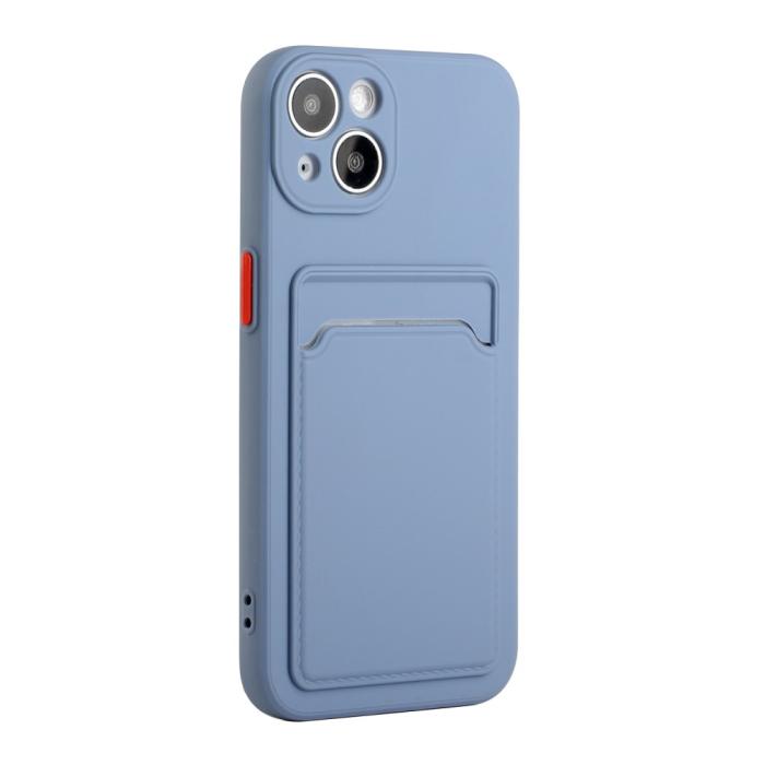 Bild 3,  iPhone 13 Skal Med Kortfack Blå - Teknikhallen.se
