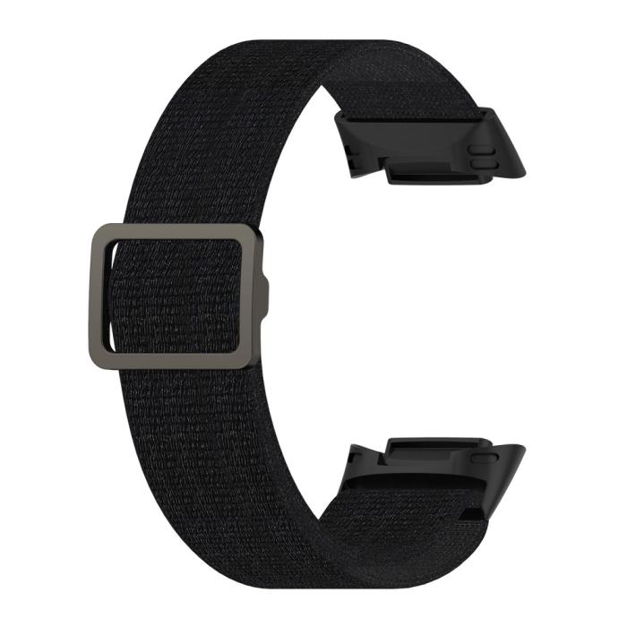 Bild 3,  Fitbit Charge 6 / 5 Armband Justerbart Nylon Svart - Teknikhallen.se
