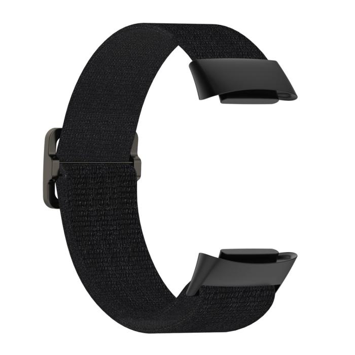 Bild 4,  Fitbit Charge 6 / 5 Armband Justerbart Nylon Svart - Teknikhallen.se