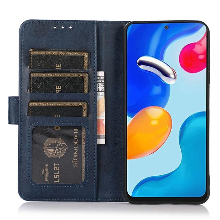 Bild 2,  iPhone 17 Fodral Läder Blå - Teknikhallen.se