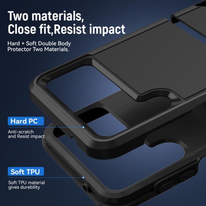 Bild 5,  Samsung Galaxy Z Flip 4 Skal Heavy Armor Hybrid Svart - Teknikhallen.se