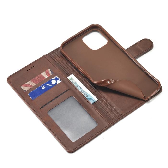 Bild 6, LC.IMEEKE LC.IMEEKE iPhone 14 Fodral Läder Brun - Teknikhallen.se