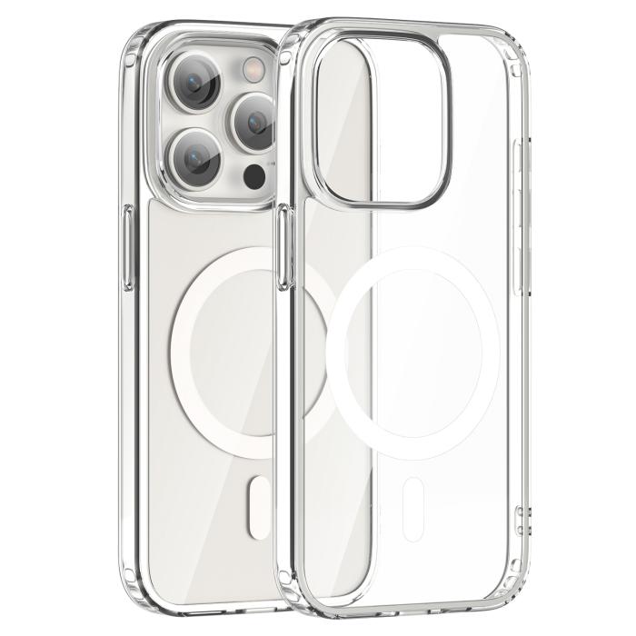 Bild 2, ColorPop ColorPop iPhone 15 Pro Max Skal CH MagSafe Transparent/Vit - Teknikhallen.se