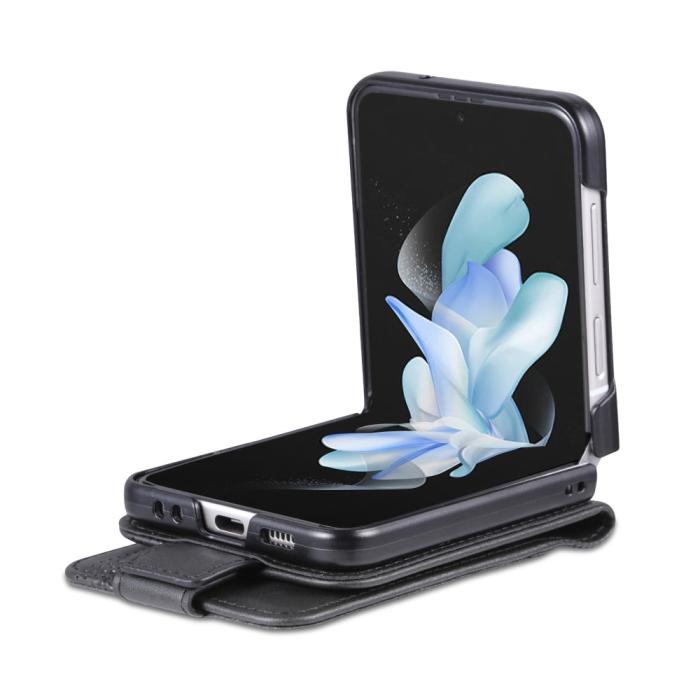 Bild 4, AZNS AZNS Galaxy Z Flip 5 Fodral Läder Svart - Teknikhallen.se