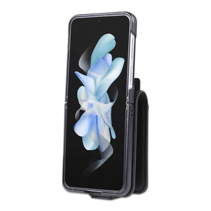 Bild 6, AZNS AZNS Galaxy Z Flip 5 Fodral Läder Svart - Teknikhallen.se