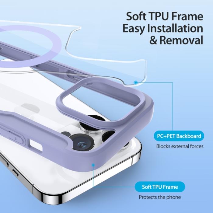 Bild 5, DUX DUCIS DUX DUCIS iPhone 15 Pro Fodral MagSafe Skin X Pro Lila - Teknikhallen.se