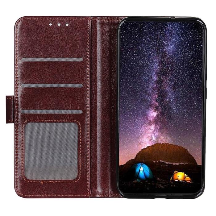 Bild 4,  Xiaomi Redmi 10 5G Fodral Crazy Horse Brun - Teknikhallen.se
