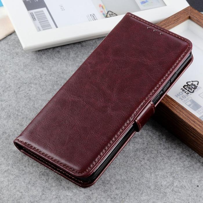 Bild 5,  Xiaomi Redmi 10 5G Fodral Crazy Horse Brun - Teknikhallen.se