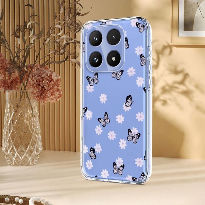 Bild 4,  Xiaomi 17 Skal TPU Fjärilar/Blommor - Teknikhallen.se